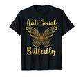 Anti Social Butterfly Funny T-Shirt - Minimalist Print for Adults - T-Shirt, Sweatshirt, Hoodie