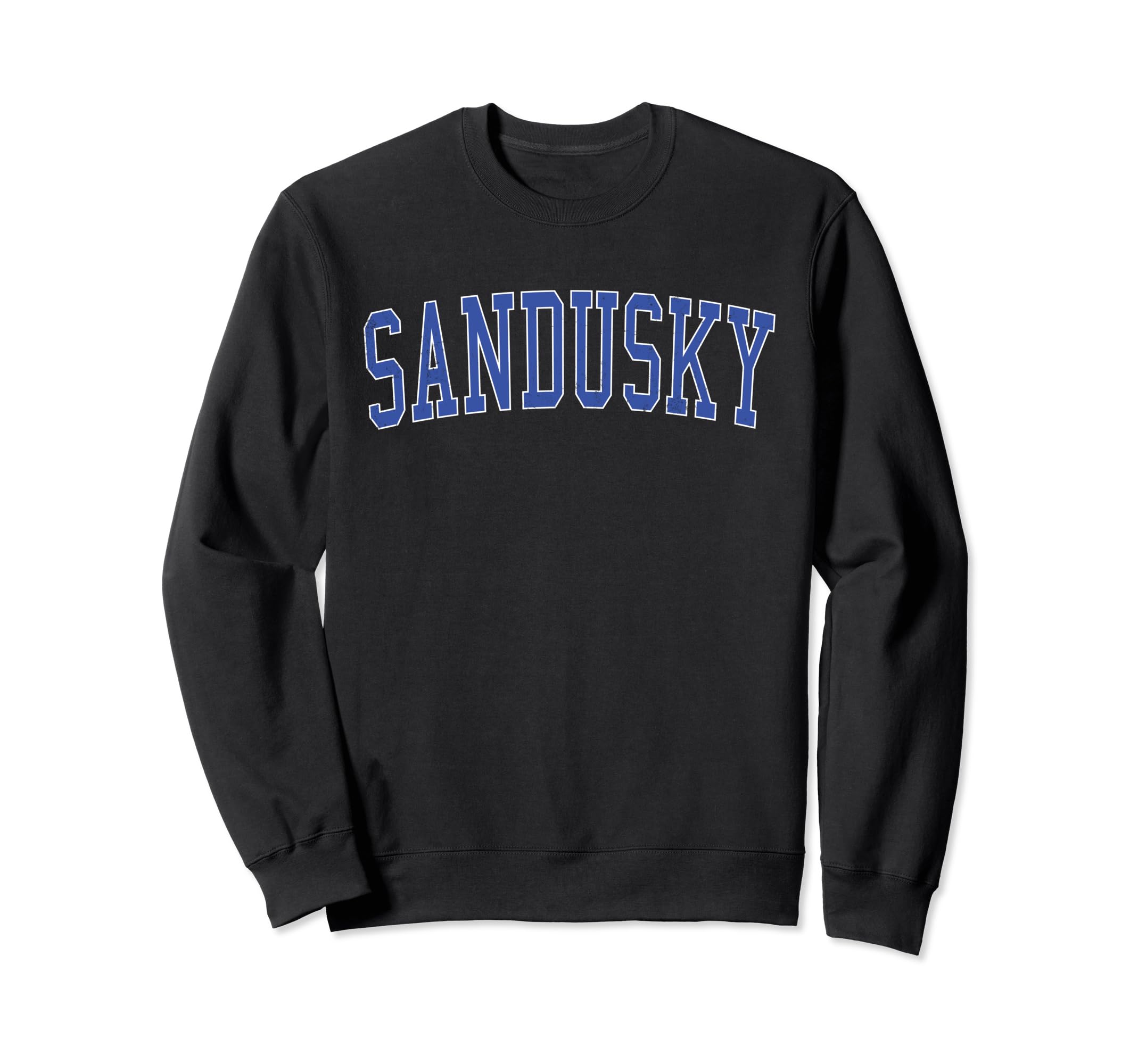 Sandusky Oh Distressed Blue Varsity Sweatshirt - Custom Art Print Men Women - T-Shirt, Sweatshirt, Hoodie