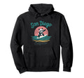 70S San Diego California Surfing Panda Hoodie - Streetwear Style Men Women - T-Shirt, Sweatshirt, Hoodie