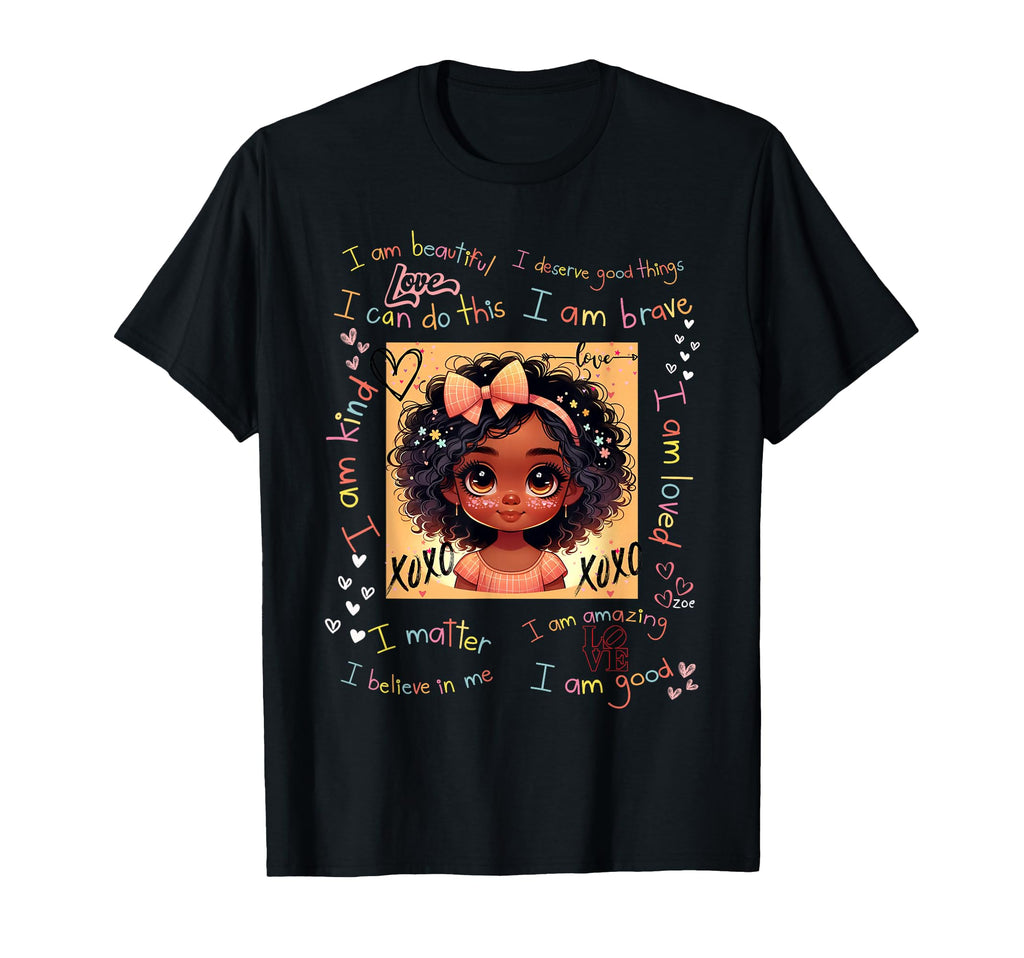 Positive Affirmations Black T-Shirt - Custom Art Print Men Women - T-Shirt, Sweatshirt, Hoodie