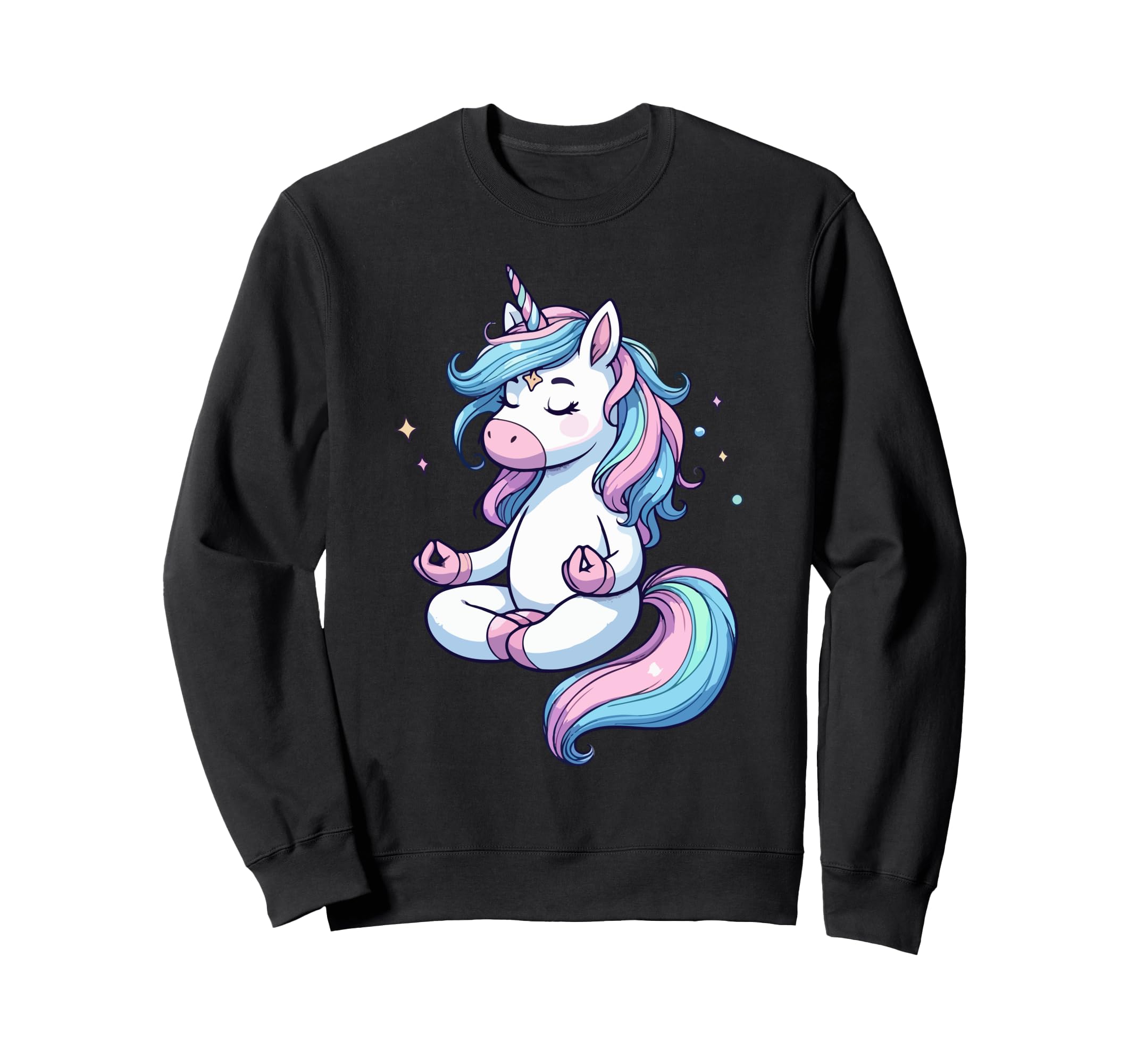 Meditation Unicorn Yoga Pose Relaxing Sweatshirt - Streetwear Style Unisex - T-Shirt, Sweatshirt, Hoodie
