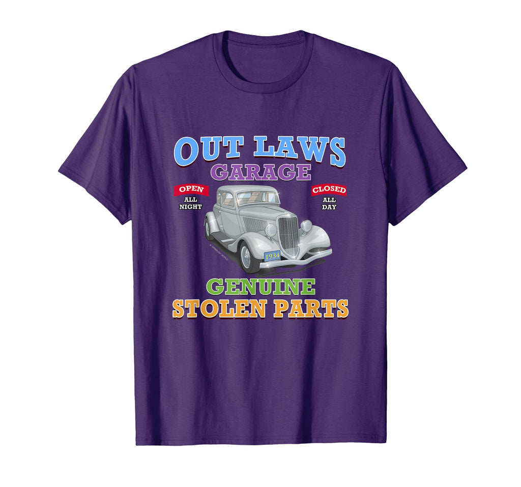 Car Outlaw Garage Hot Rod Novelty Gift T-Shirt - Trendy Graphic Unisex - T-Shirt, Sweatshirt, Hoodie