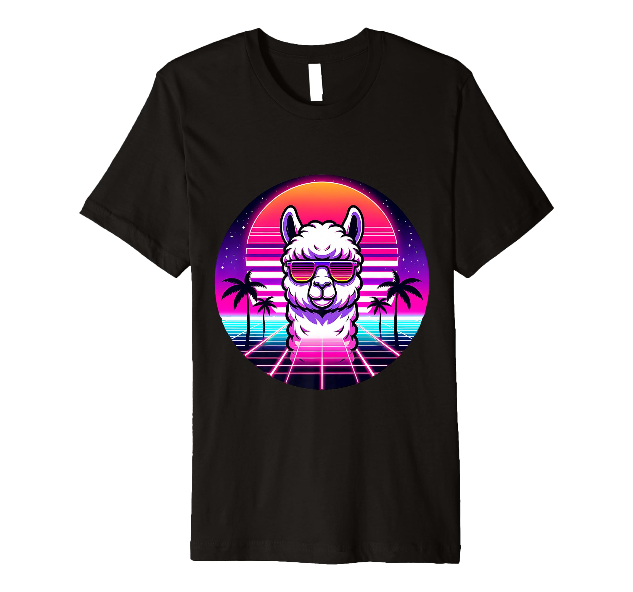 Neon Lama Sunglasses 80S T-Shirt - Aesthetic Graphic Unisex - T-Shirt, Sweatshirt, Hoodie