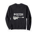 Boston Massachusetts Coastal Skyline Sweatshirt - Unique Graphic Men Women - T-Shirt, Sweatshirt, Hoodie