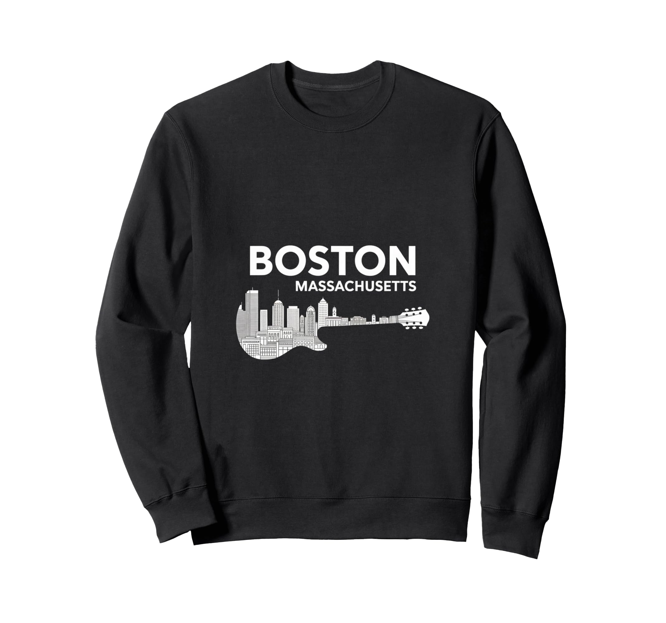 Boston Massachusetts Coastal Skyline Sweatshirt - Unique Graphic Men Women - T-Shirt, Sweatshirt, Hoodie