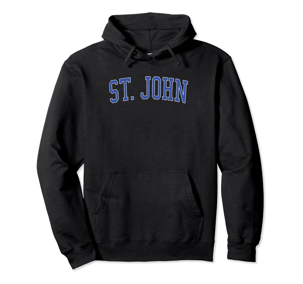 St John Distressed Blue Varsity Hoodie - Minimalist Print Unisex - T-Shirt, Sweatshirt, Hoodie