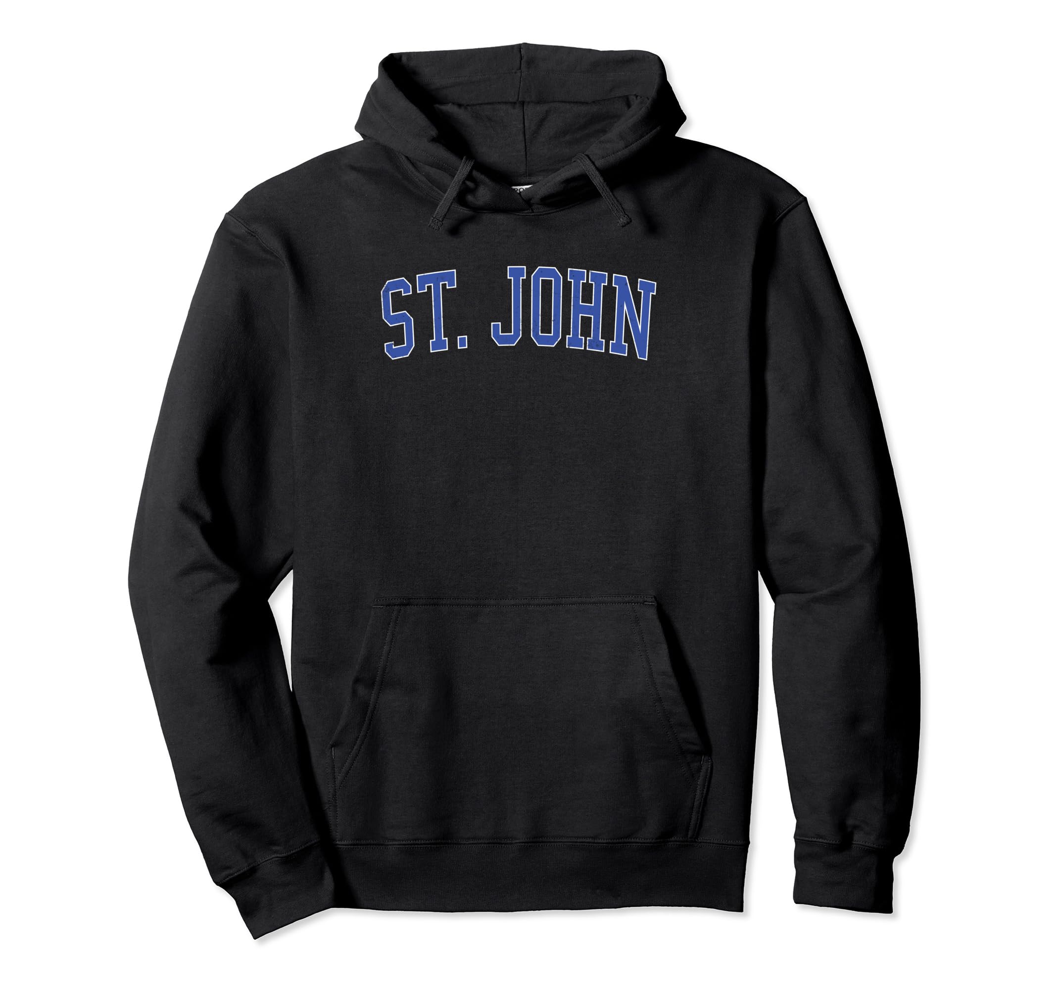 St John Distressed Blue Varsity Hoodie - Minimalist Print Unisex - T-Shirt, Sweatshirt, Hoodie