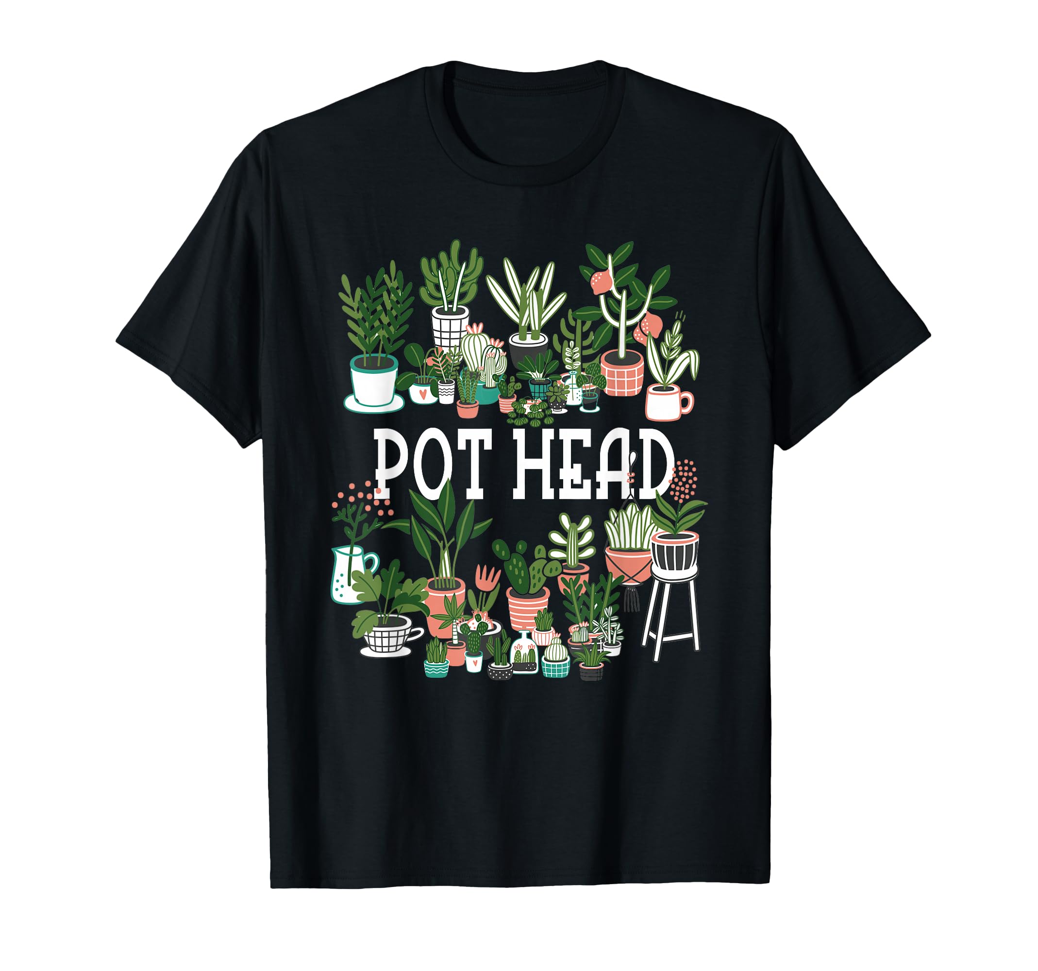 Plant Lover And Gardener Pot Head T-Shirt - Custom Art Print for Adults - T-Shirt, Sweatshirt, Hoodie
