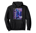 Osaka City 80S Synthwave Skyline Japan Hoodie - Novelty Apparel Unisex - T-Shirt, Sweatshirt, Hoodie