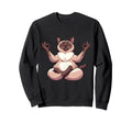 Meditation Siamese Yoga Pose Relaxing Sweatshirt - Trendy Graphic Unisex - T-Shirt, Sweatshirt, Hoodie