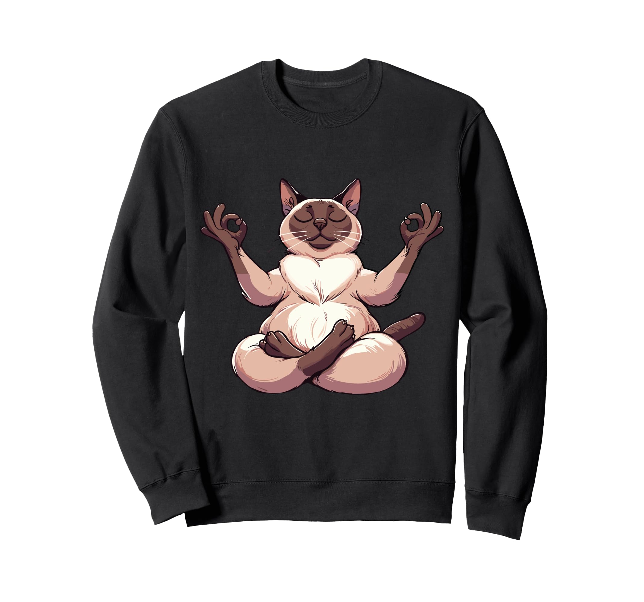 Meditation Siamese Yoga Pose Relaxing Sweatshirt - Trendy Graphic Unisex - T-Shirt, Sweatshirt, Hoodie