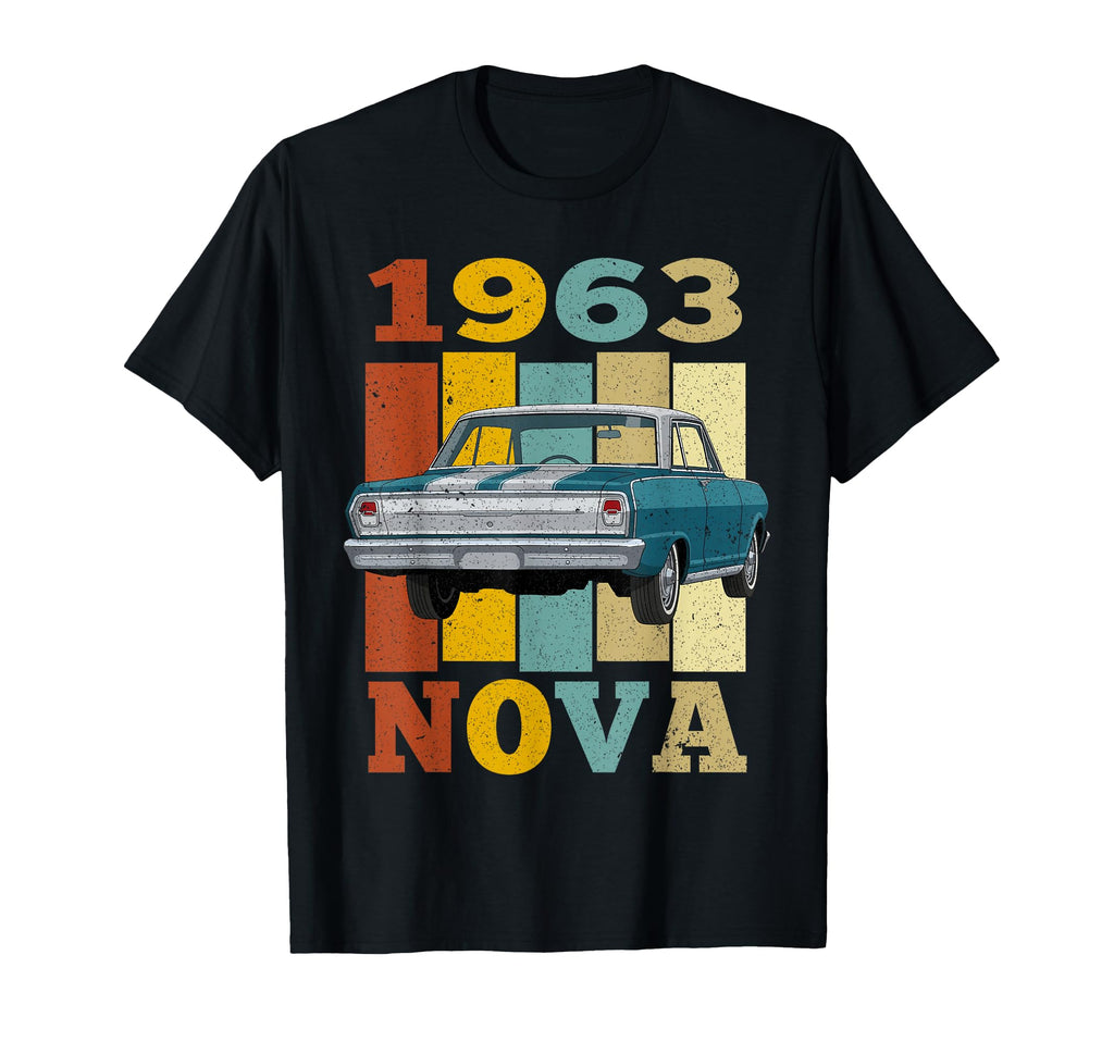 1963 63 Nova Silhouette Muscle Car T-Shirt - Novelty Apparel Unisex - T-Shirt, Sweatshirt, Hoodie