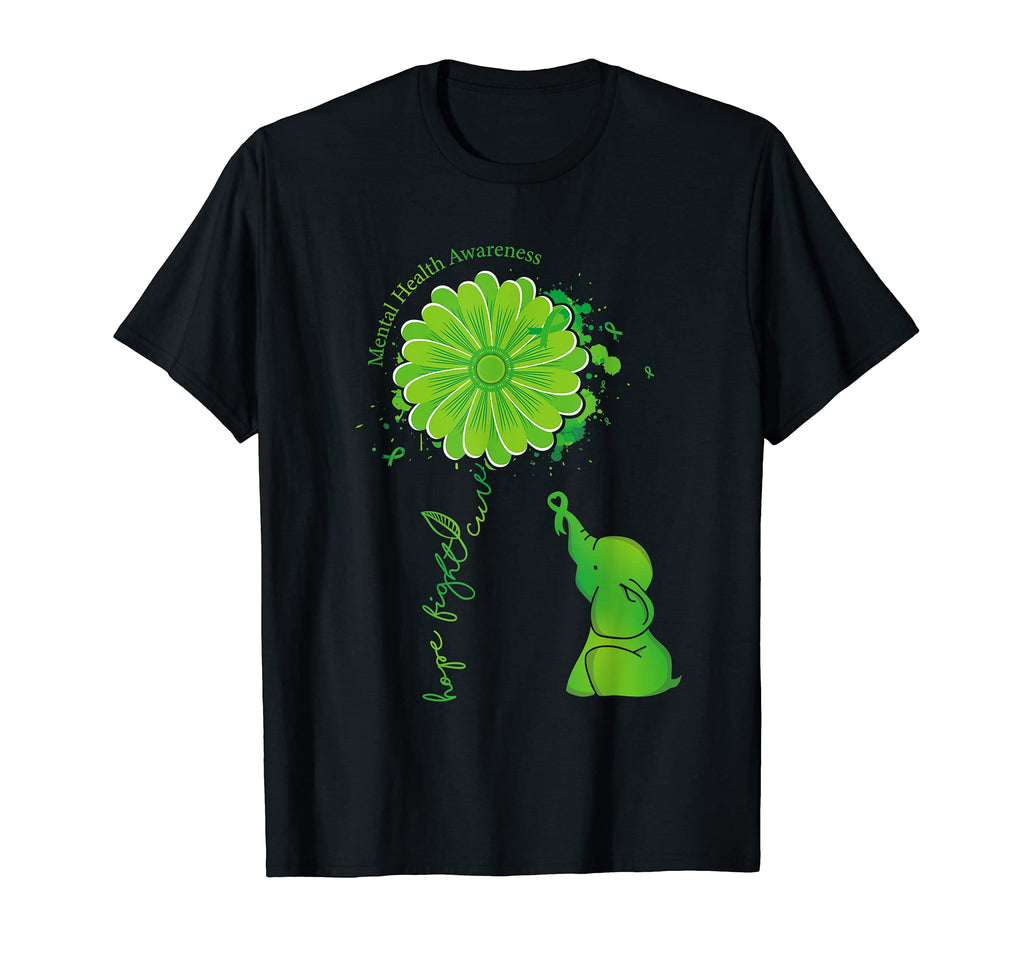 Hope Fight Cure Sunflower Elephant T-Shirt - Novelty Apparel for Adults - T-Shirt, Sweatshirt, Hoodie