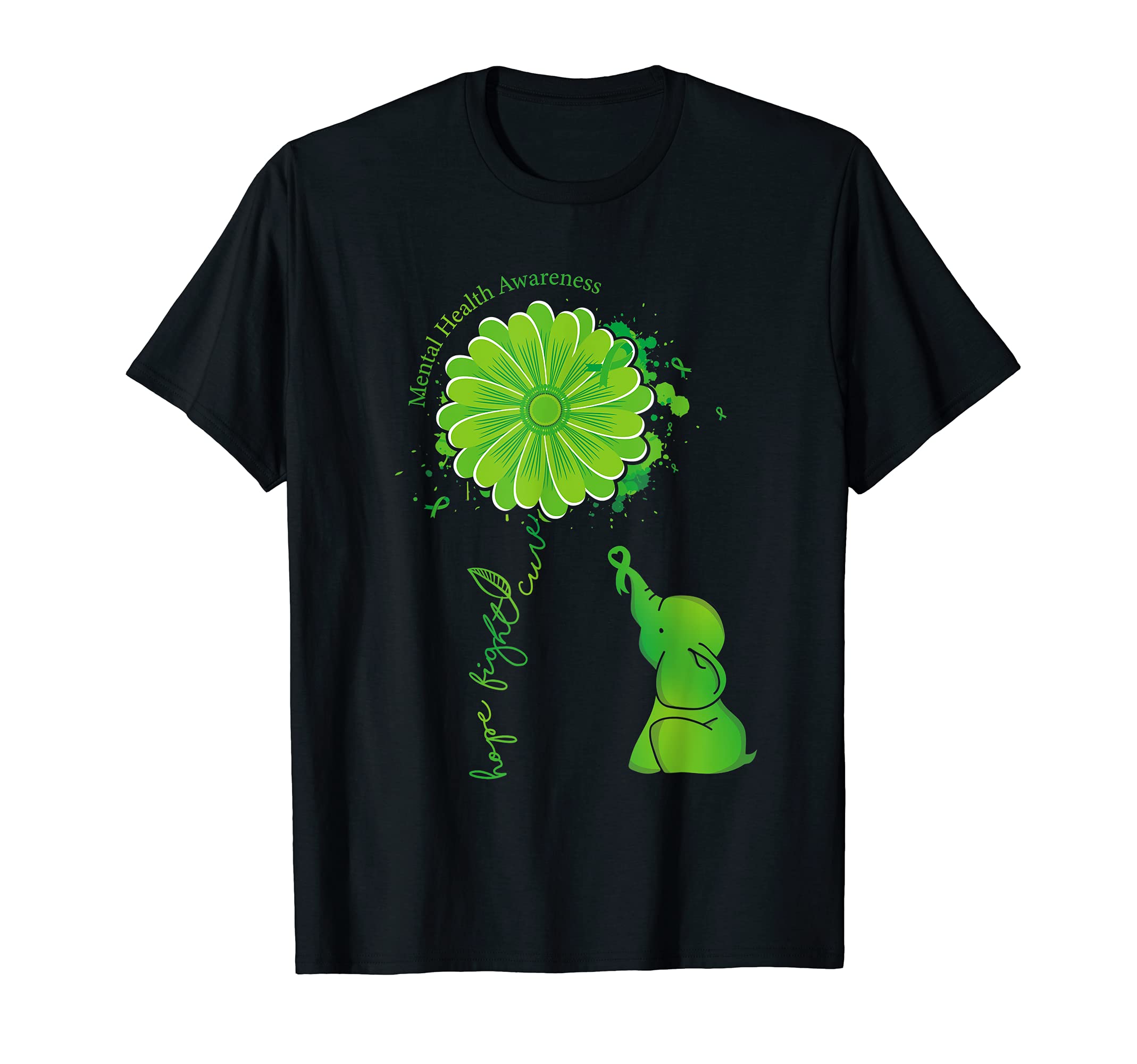 Hope Fight Cure Sunflower Elephant T-Shirt - Novelty Apparel for Adults - T-Shirt, Sweatshirt, Hoodie