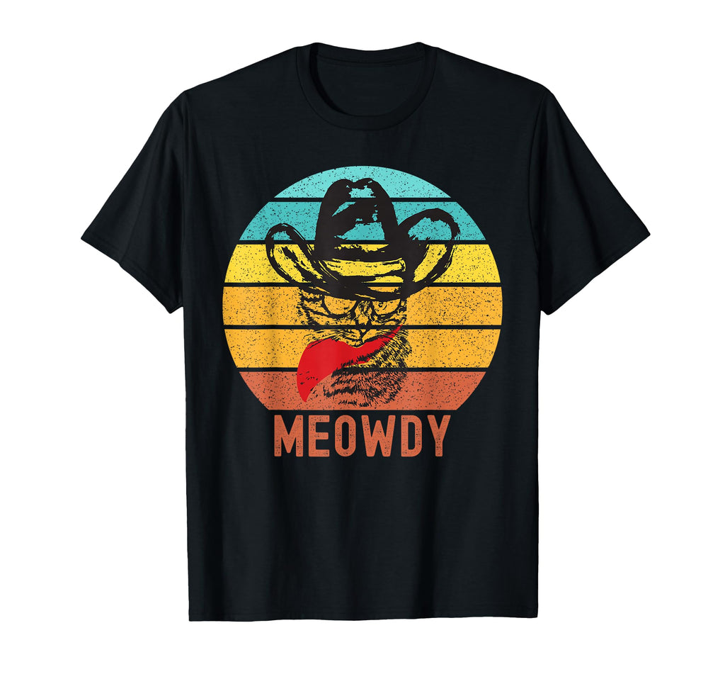 Meowdy Funny Meme Cat Lover Meow Howdy T-Shirt - Graphic Print Unisex - T-Shirt, Sweatshirt, Hoodie