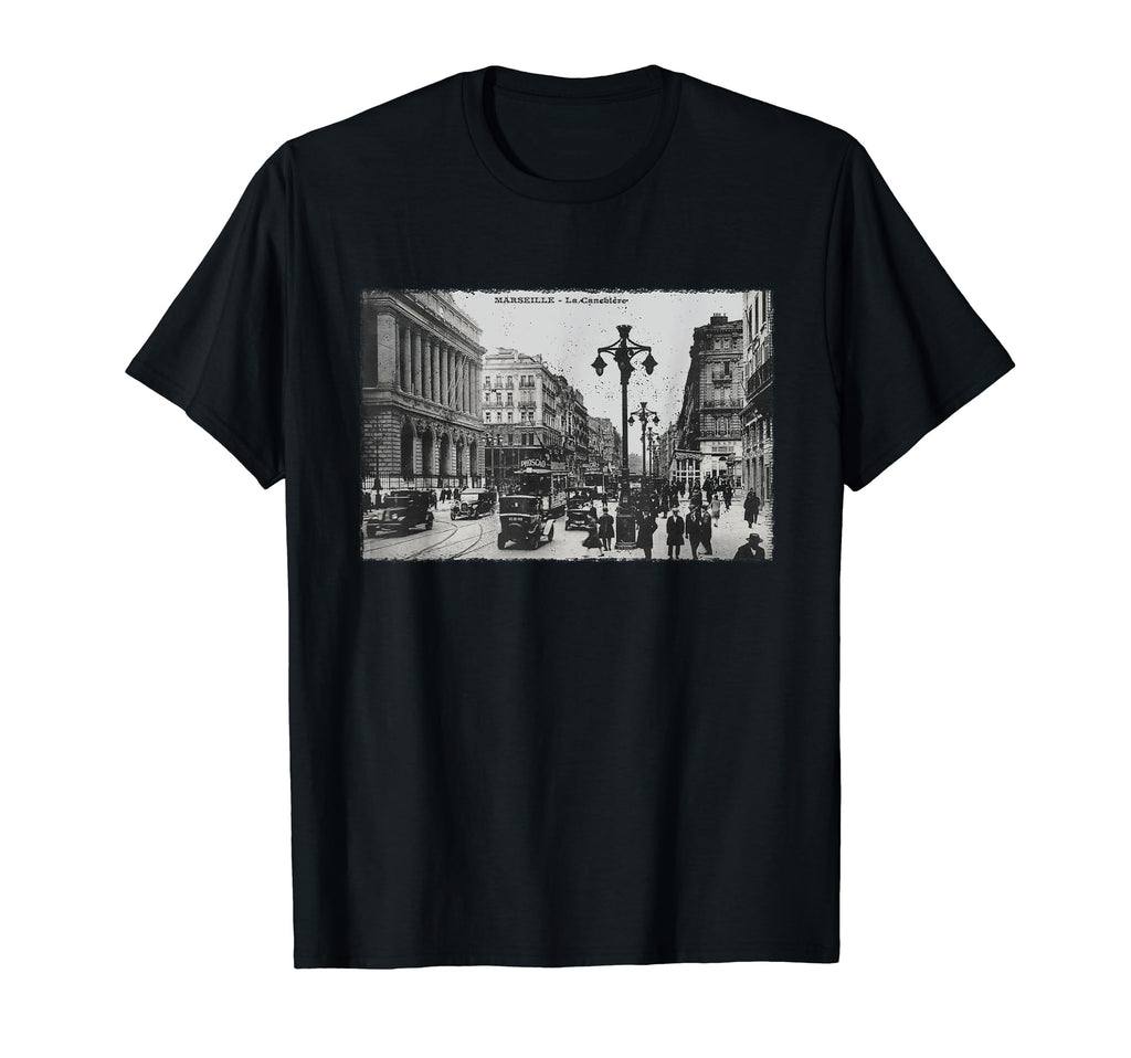 Marseille France La Canebi Re Antique T-Shirt - Custom Art Print Unisex - T-Shirt, Sweatshirt, Hoodie