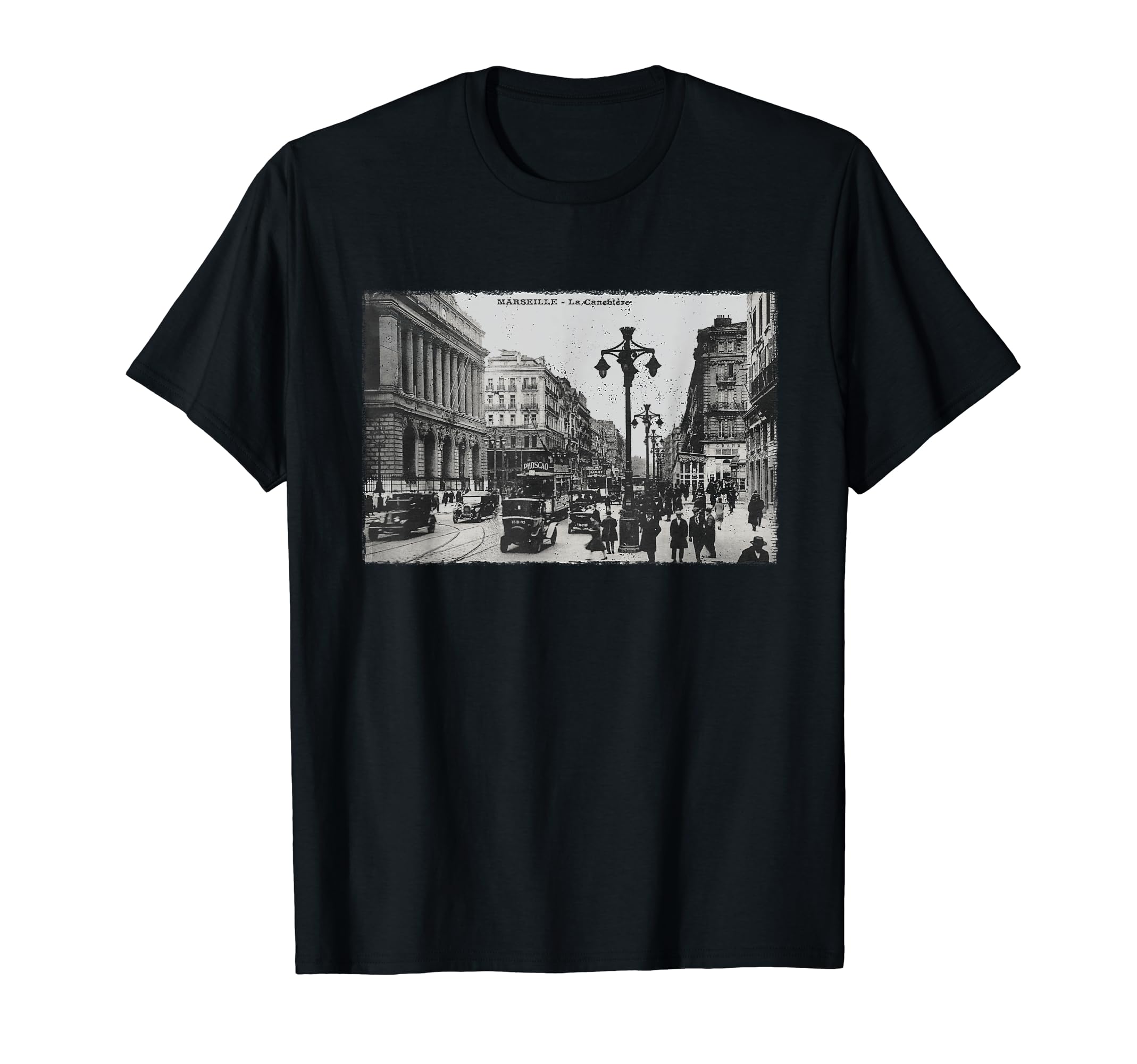 Marseille France La Canebi Re Antique T-Shirt - Custom Art Print Unisex - T-Shirt, Sweatshirt, Hoodie