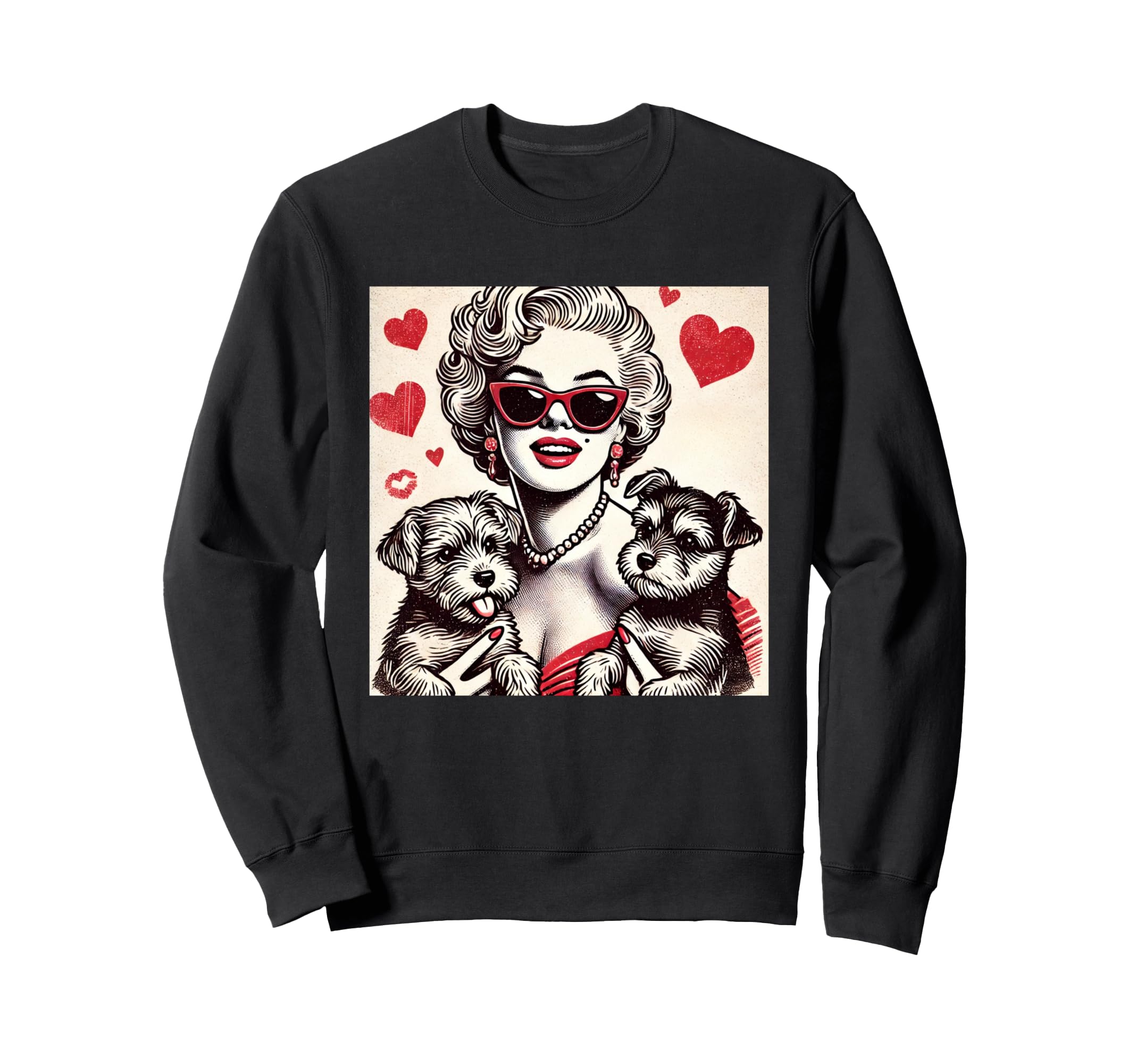 50S Illustration Beautiful Model Sweatshirt - Fun Novelty Design Unisex - T-Shirt, Sweatshirt, Hoodie