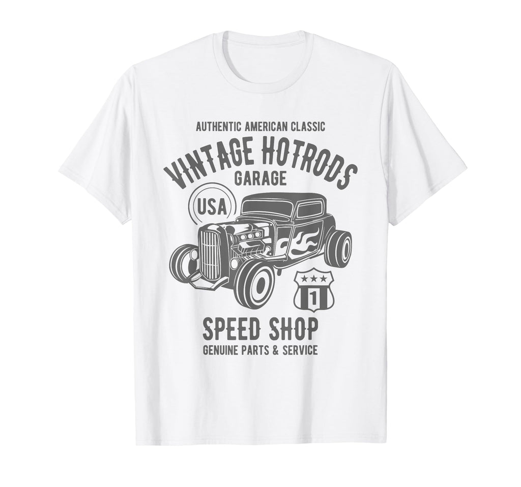 Speed Shop Hotrod Car T-Shirt - Custom Art Print for Adults - T-Shirt, Sweatshirt, Hoodie