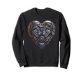 Valentines Motorcycle Engine Heart Sweatshirt - Streetwear Style Men Women - T-Shirt, Sweatshirt, Hoodie