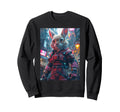 Synthwave Retrowave Rabbit 70S 80S Sweatshirt - Streetwear Style Unisex - T-Shirt, Sweatshirt, Hoodie