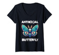 Womens Antisocial Butterfly Funny T-Shirt - Aesthetic Graphic Men Women - T-Shirt, Sweatshirt, Hoodie