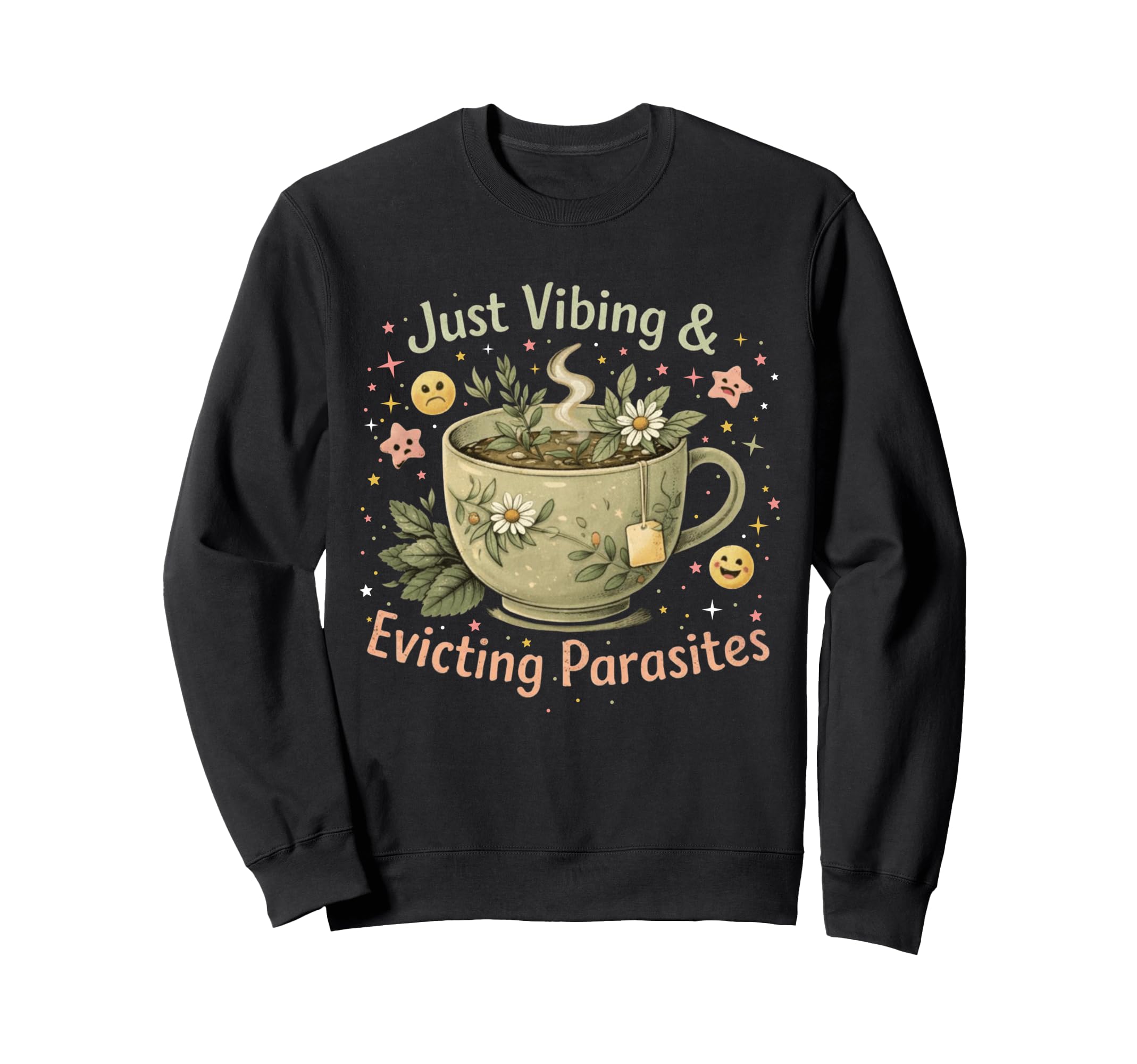 Funny Wellness Vibes Aesthetic Sweatshirt - Fun Novelty Design Men Women - T-Shirt, Sweatshirt, Hoodie