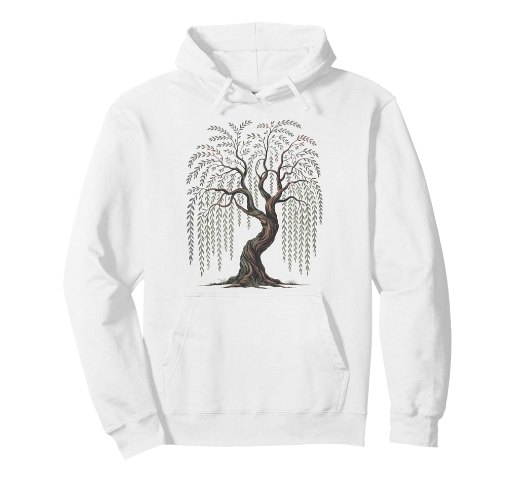 Mindfulness Weeping Willow Tree Hoodie - Graphic Print for Adults - T-Shirt, Sweatshirt, Hoodie