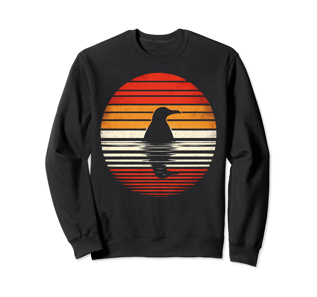 Penguin Bird Sunset Safari 70S Sweatshirt - Unique Graphic Men Women - T-Shirt, Sweatshirt, Hoodie