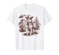 Husky Ufo Western Alien 90S Cowboy T-Shirt - Aesthetic Graphic for Adults - T-Shirt, Sweatshirt, Hoodie