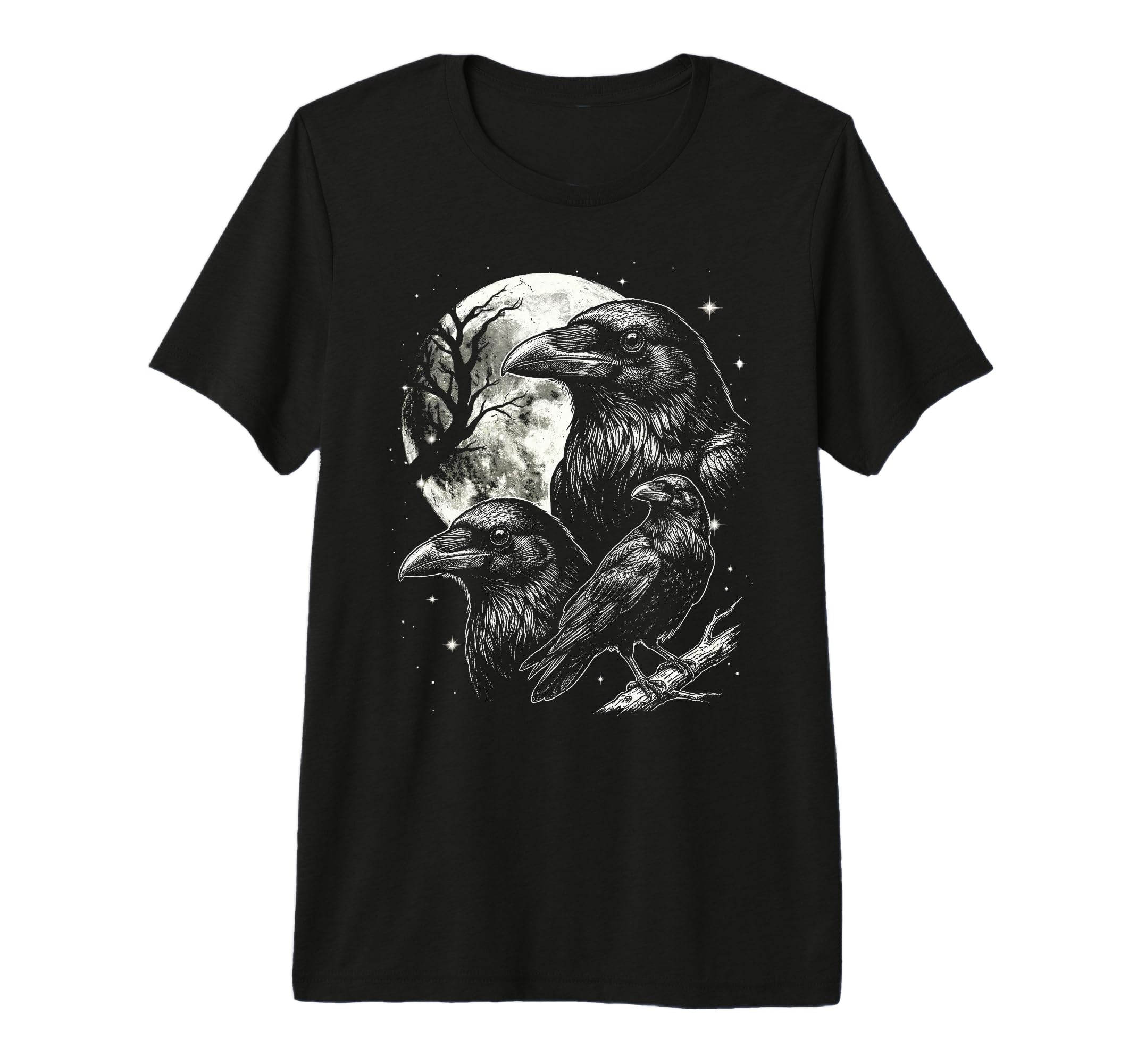 Crow 90S Aesthetic Y2K Crow Bird Tri T-Shirt - Aesthetic Graphic Unisex - T-Shirt, Sweatshirt, Hoodie