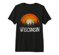 Wisconsin 70S 80S Tri Blend T-Shirt - Custom Art Print for Adults - T-Shirt, Sweatshirt, Hoodie