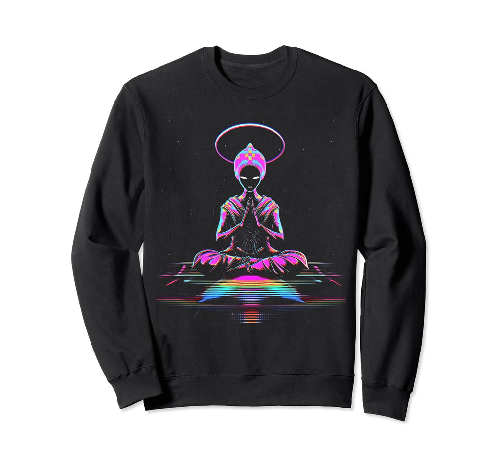 Synthwave Buddha Cyberpunk 80S Sci Fi Sweatshirt - Streetwear Style Unisex - T-Shirt, Sweatshirt, Hoodie