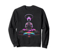 Synthwave Buddha Cyberpunk 80S Sci Sweatshirt - Custom Art Print Men Women - T-Shirt, Sweatshirt, Hoodie