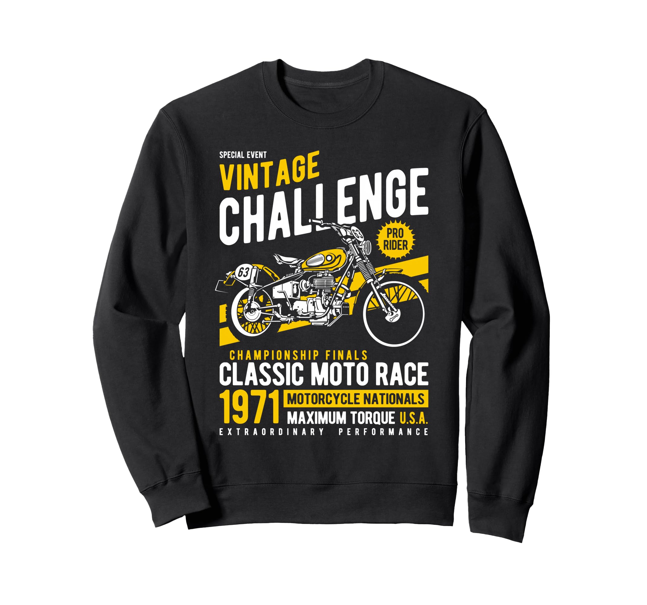 Challenge Motorcycle Race Sweatshirt - Custom Art Print Men Women - T-Shirt, Sweatshirt, Hoodie