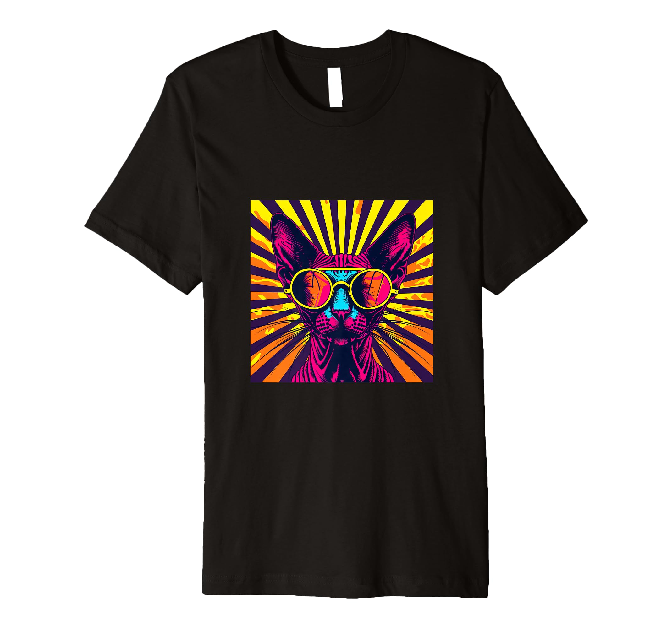 Pop Art Streetwear 80S Hairless Sphynx T-Shirt - Unique Graphic Men Women - T-Shirt, Sweatshirt, Hoodie
