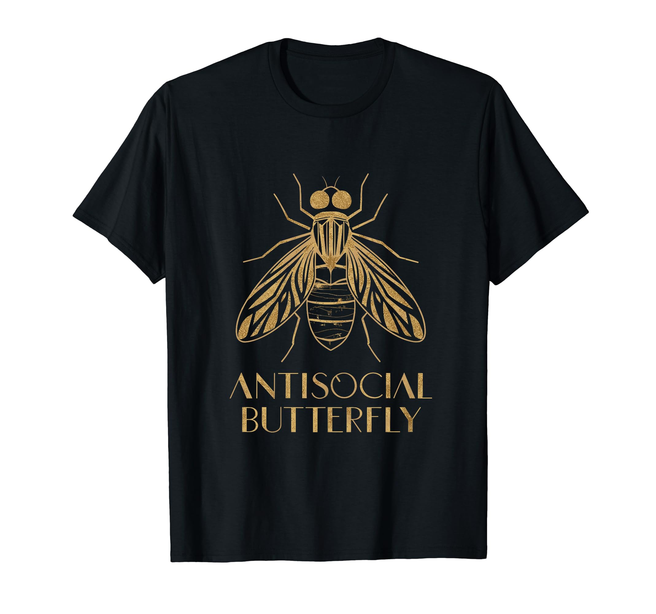 Antisocial Butterfly Housefly Introvert T-Shirt - Unique Graphic Men Women - T-Shirt, Sweatshirt, Hoodie