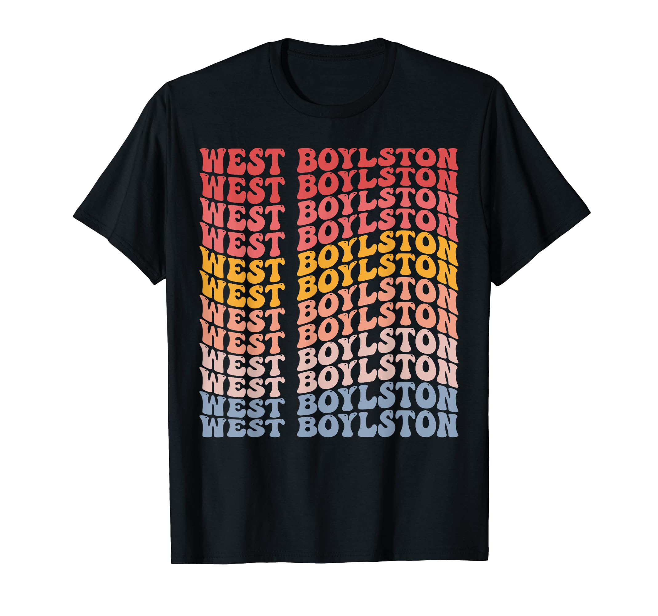 West Boylston City Groovy T-Shirt - Unique Graphic for Adults - T-Shirt, Sweatshirt, Hoodie