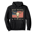 West Orange Texas Western Patriotic Skull Hoodie - Aesthetic Graphic Unisex - T-Shirt, Sweatshirt, Hoodie