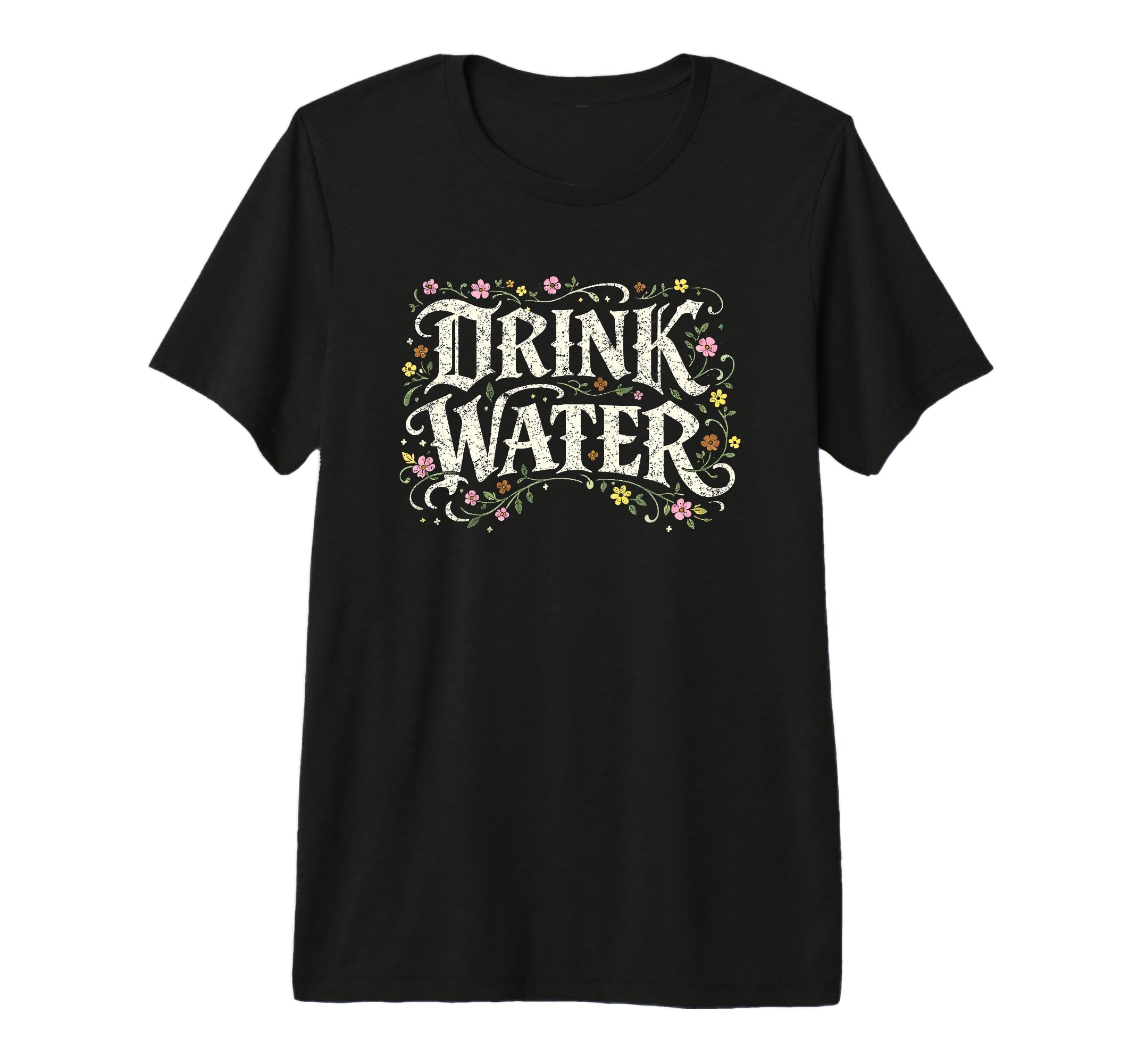 Drink Water Floral Self Wellness T-Shirt - Aesthetic Graphic for Adults - T-Shirt, Sweatshirt, Hoodie