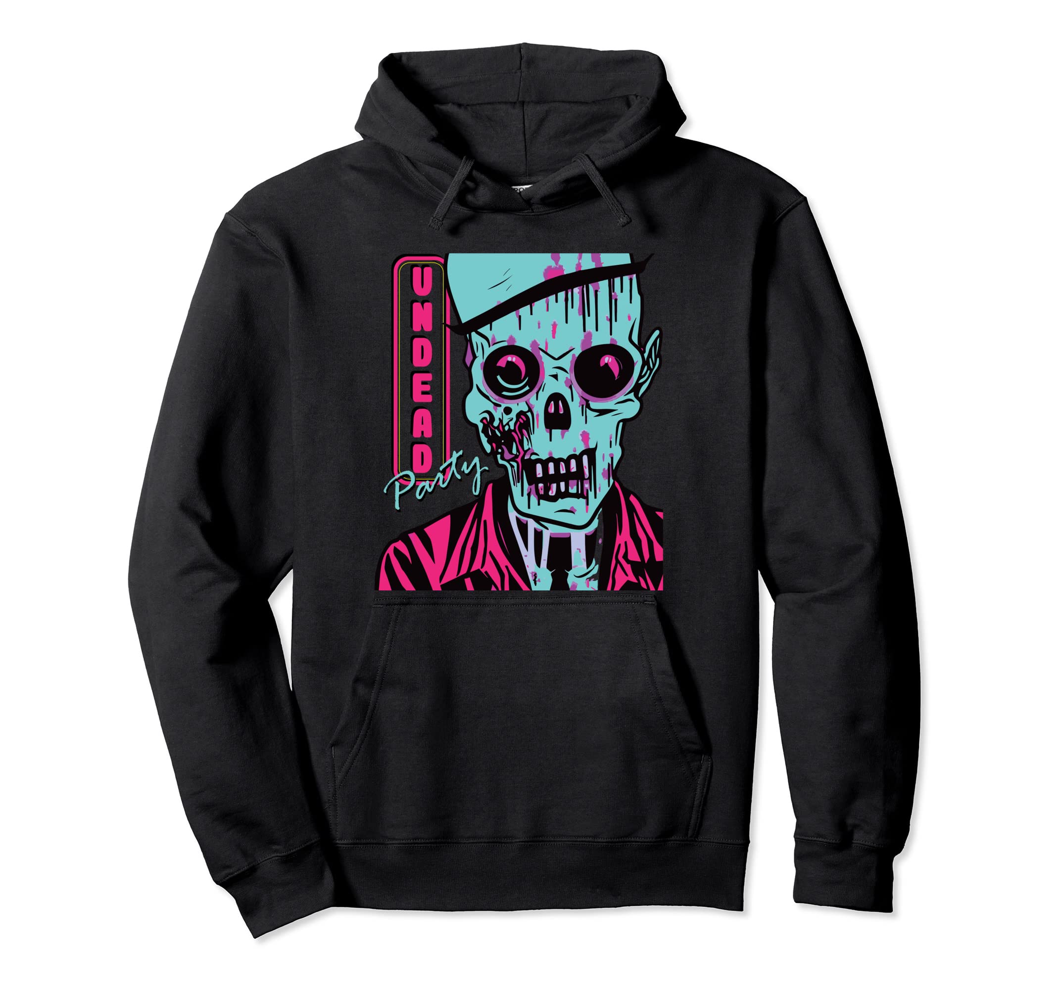 Undead Party 80S Music Synthwave Vaporwave Hoodie - Trendy Graphic Unisex - T-Shirt, Sweatshirt, Hoodie