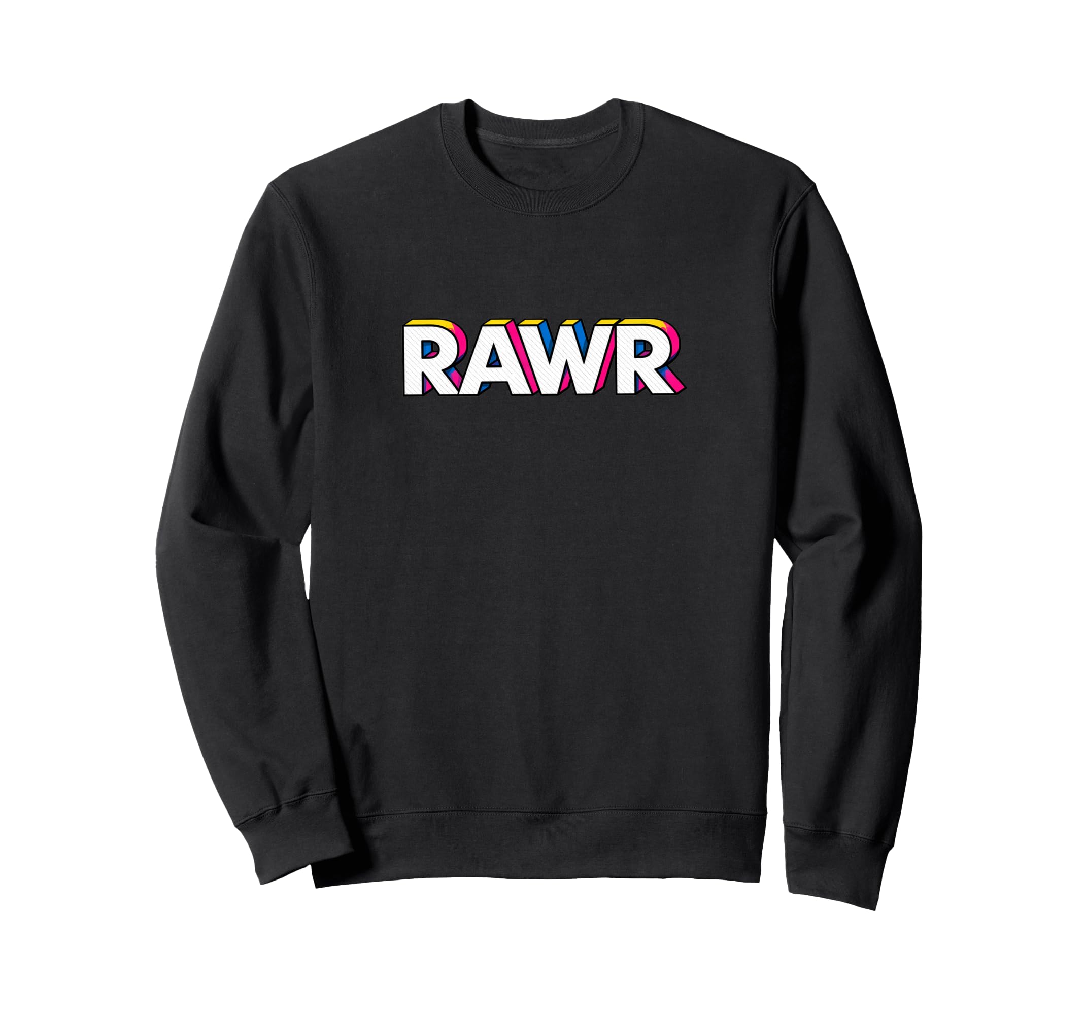 Dinosaur Fun Rawr Pop Art Typography Sweatshirt - Aesthetic Graphic Unisex - T-Shirt, Sweatshirt, Hoodie