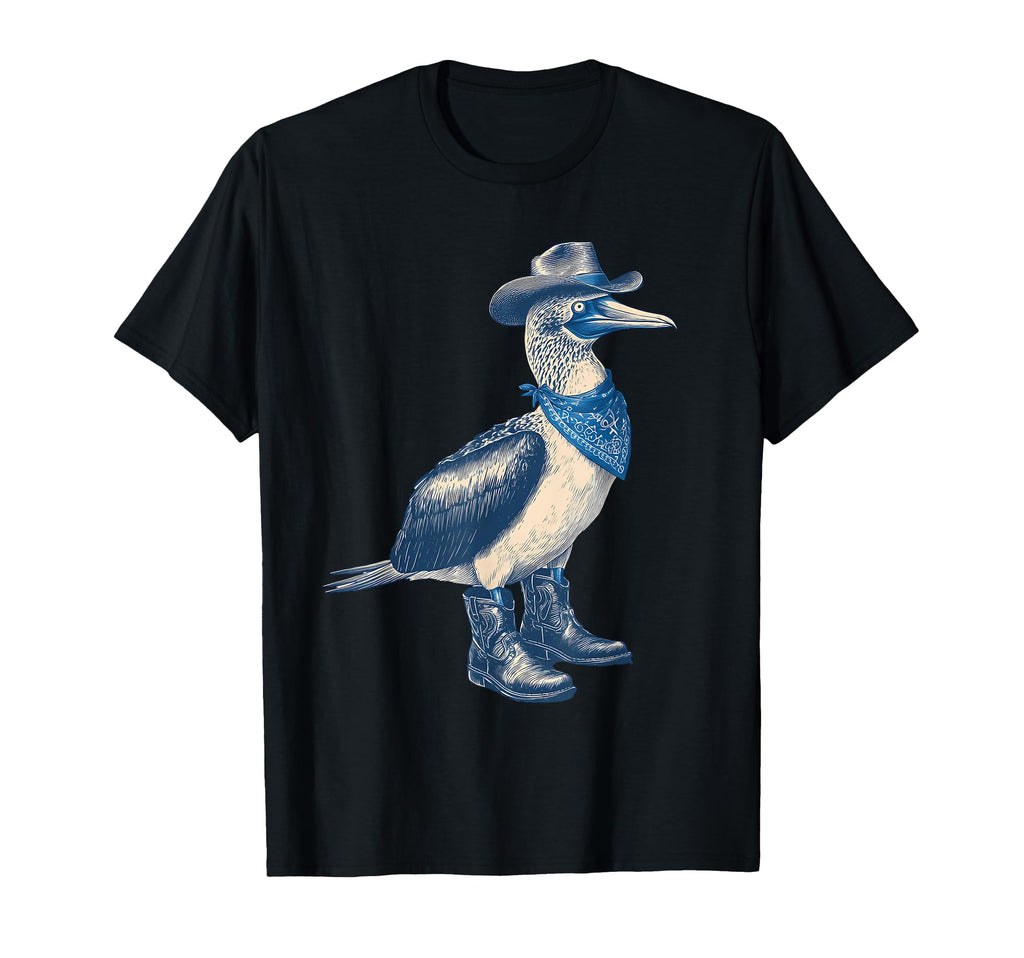 Blue Footed Booby Cowboy Cowgirl T-Shirt - Aesthetic Graphic Unisex - T-Shirt, Sweatshirt, Hoodie
