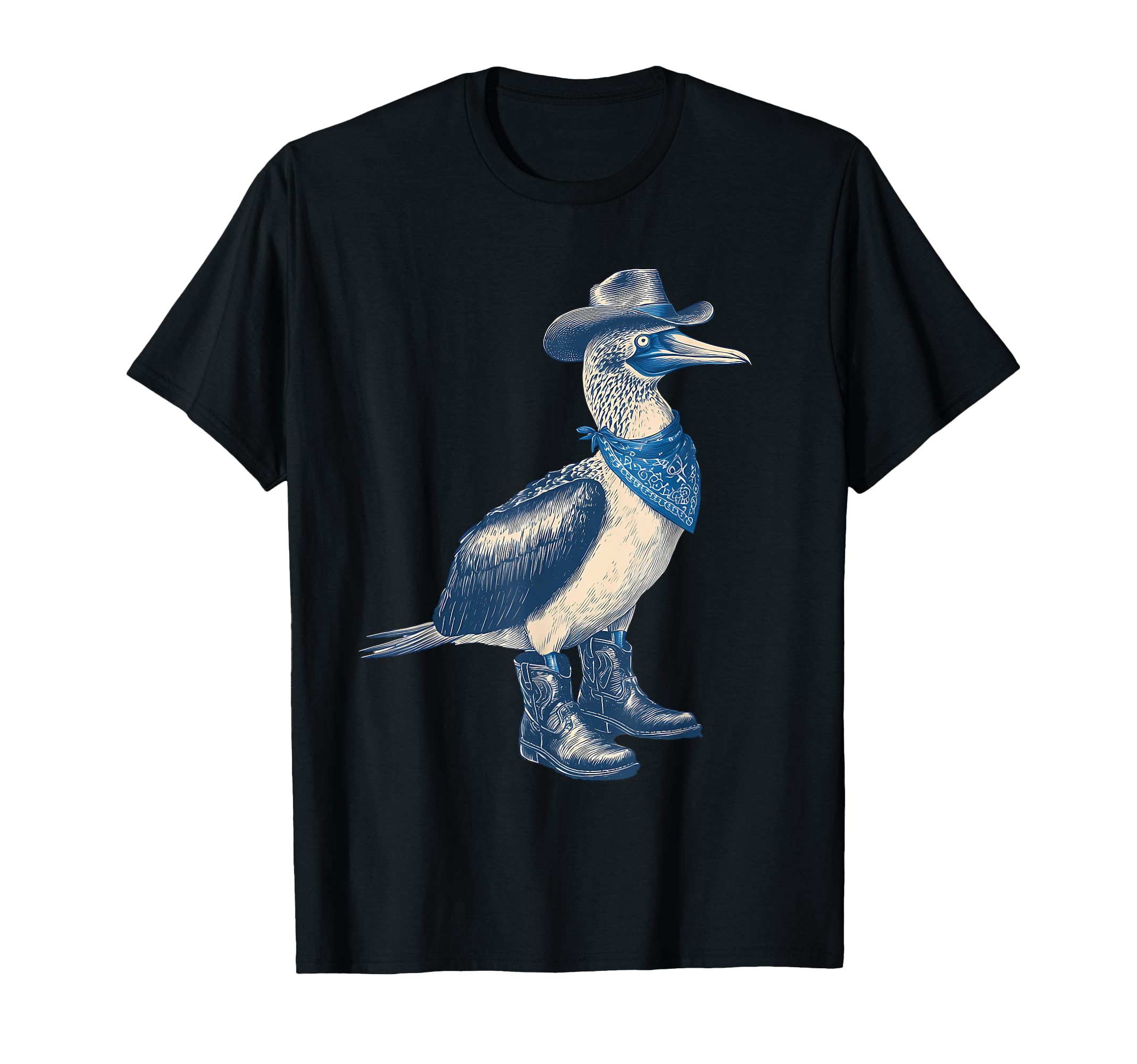 Blue Footed Booby Cowboy Cowgirl T-Shirt - Aesthetic Graphic Unisex - T-Shirt, Sweatshirt, Hoodie