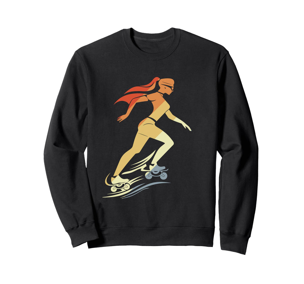 Female Roller Skater Sweatshirt - Graphic Print for Adults - T-Shirt, Sweatshirt, Hoodie