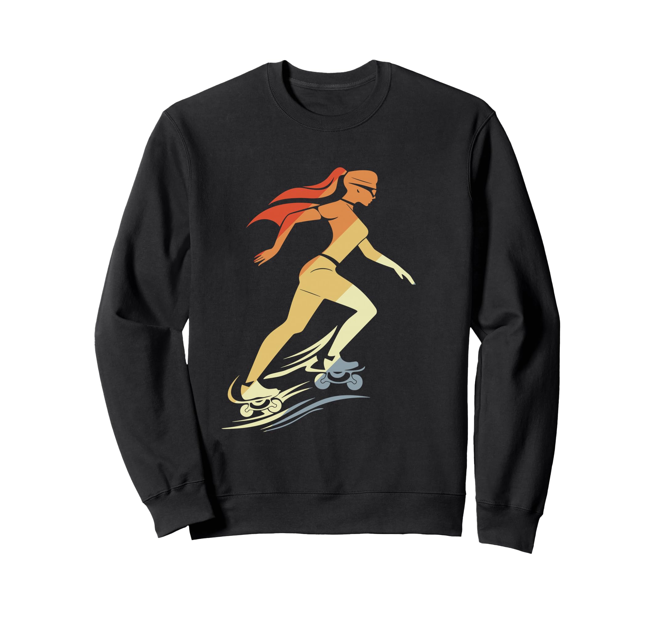 Female Roller Skater Sweatshirt - Graphic Print for Adults - T-Shirt, Sweatshirt, Hoodie