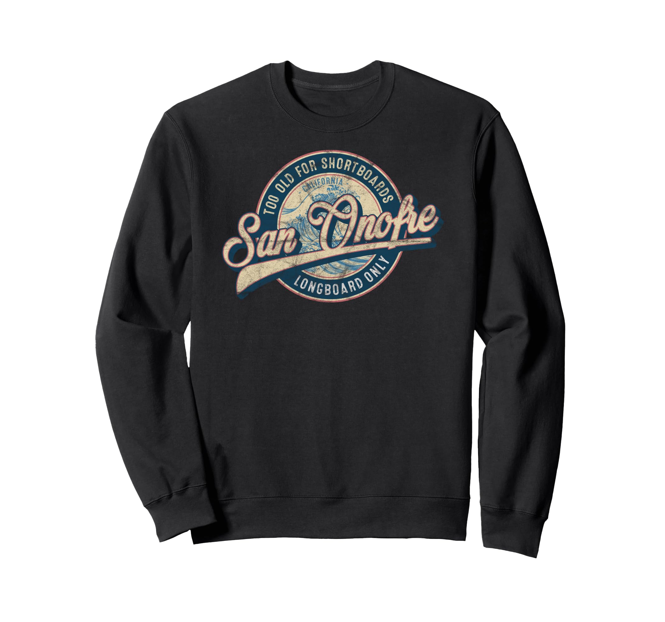 San Onofre Longboard Surf California Sweatshirt - Minimalist Print Unisex - T-Shirt, Sweatshirt, Hoodie
