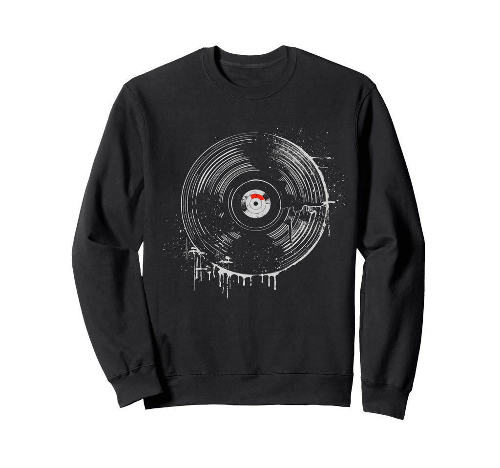 Turntable Vinyl Record Player Sketch Sweatshirt - Unique Graphic Men Women - T-Shirt, Sweatshirt, Hoodie
