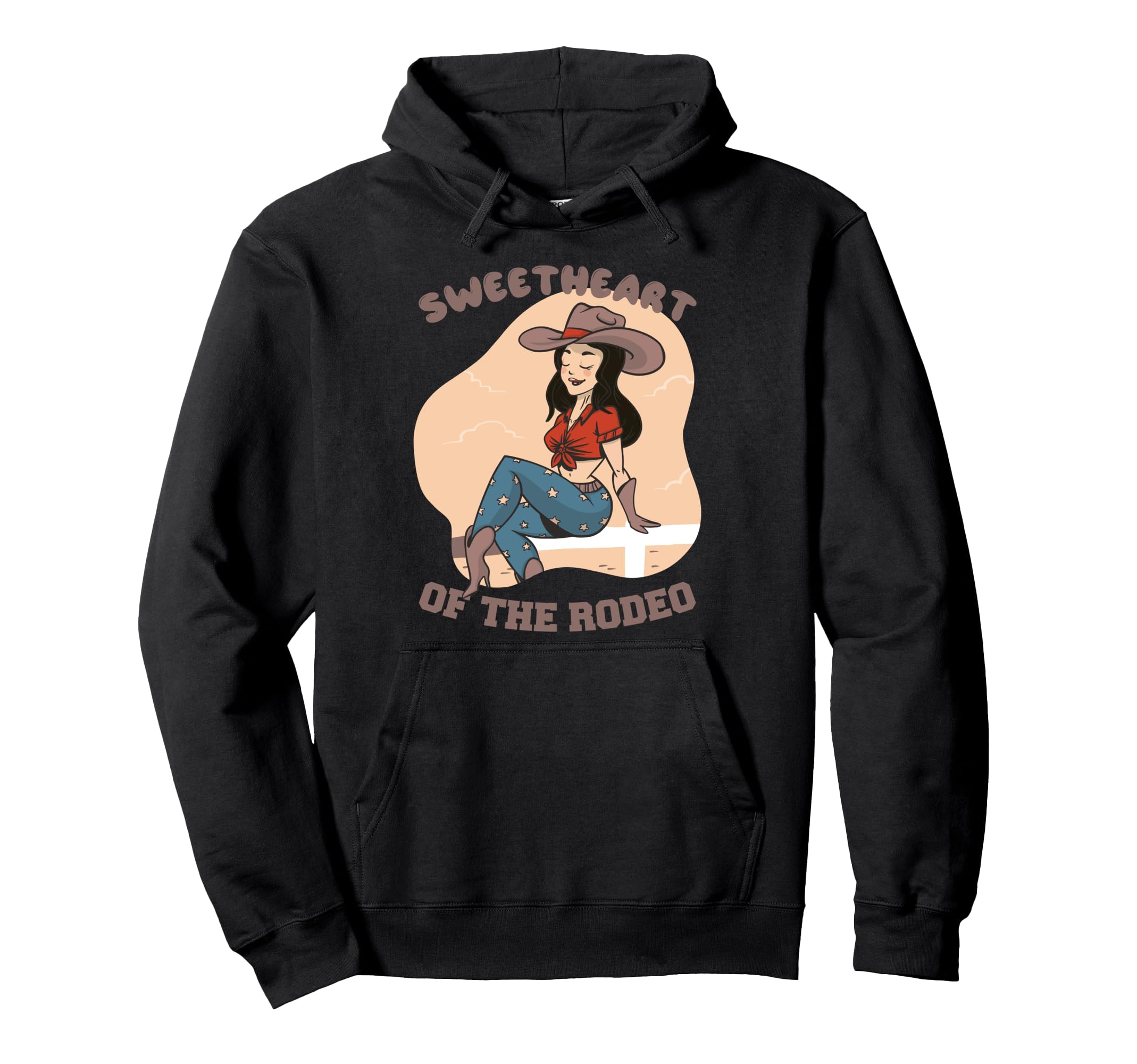 Cowgirl Western Sweetheart Rodeo Hoodie - Unique Graphic for Adults - T-Shirt, Sweatshirt, Hoodie