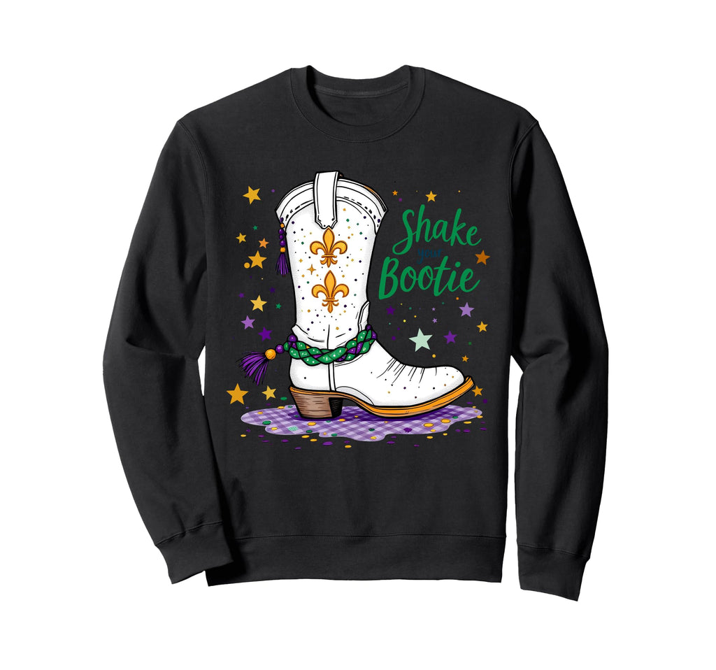 Shake Your Bootie Mardi Gras Cowboy Sweatshirt - Custom Art Print Unisex - T-Shirt, Sweatshirt, Hoodie